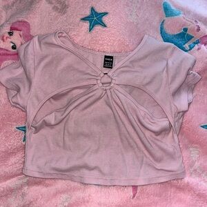 3 for 10 cute pink ring crop top